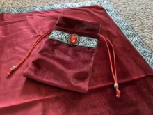 Velvet Board-Game-Accessories Tarot Tablecloth Flocking Stone Hand Bags with Fabric Beautiful