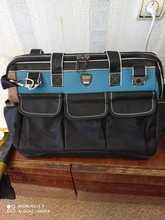 Bolsa de herramientas portátil para electricista, multifunción, instalación de reparación, lona, grande, gruesa, bolsillo de trabajo