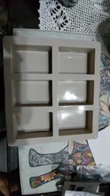 Silicone Mold Making-Soaps Rectangle Handmade for 3D Plain DIY Soap-Form Tray 6-Cavity