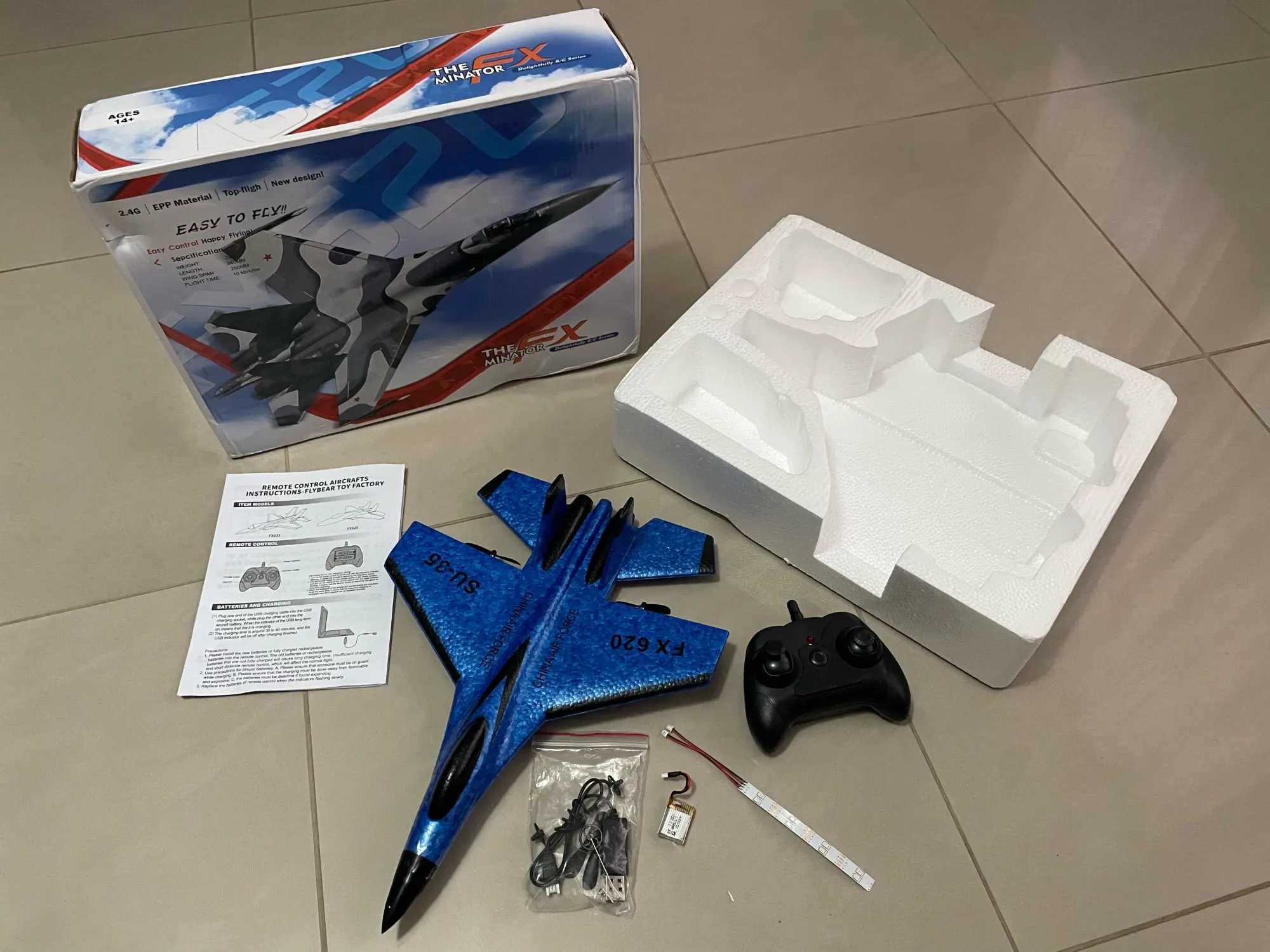 Attachment image review on RC Foam Aircraft SU-35 Plane 2.4G Radio Control