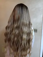 OneNonly-Peluca de cabello sintético largo degradado para mujer, pelo Natural resistente al calor, ondulado y suelto con flequillo, color marrón y Rubio, para Cosplay