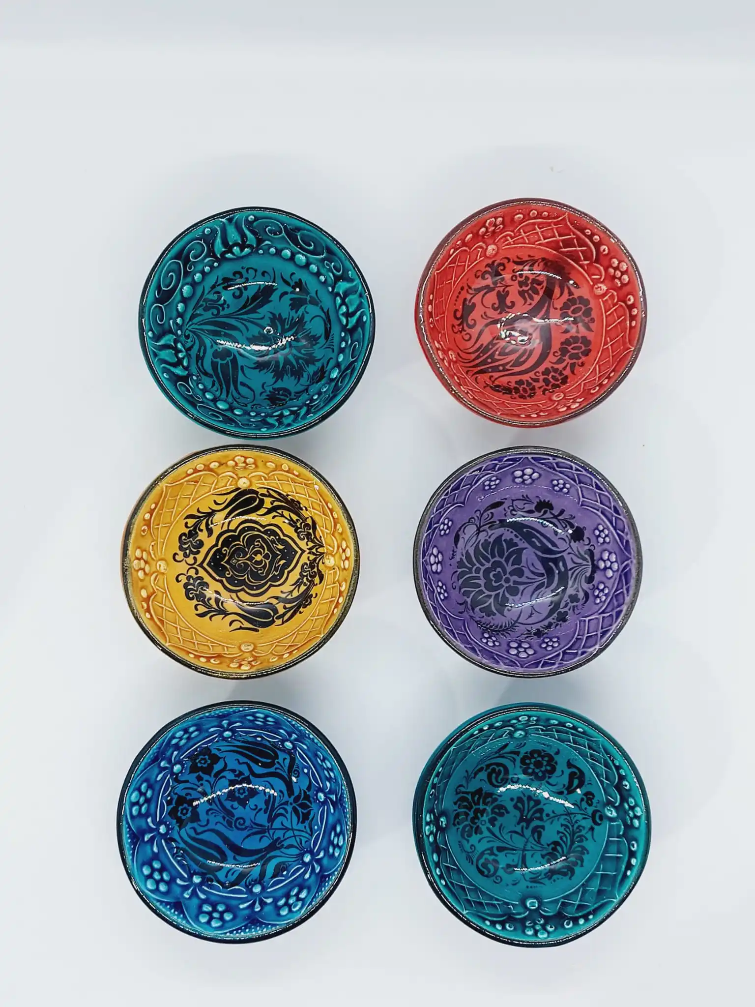 

Rainbow Ceramic Bowl Set Sweet Nuts Olive Sauce Bowl Dish Seasoning Bowl Ramen Bowl Sushi Bowl for 6 PCS 3,15 inc (8cm)