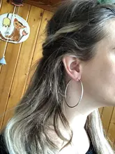 Pendientes de aro de 100% Plata de Ley 925 para mujer, aretes de aro de plata simples, Piercing