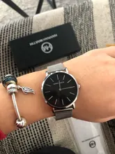 Japón Movimiento de Cuarzo de Alta Calidad 36mm hannah Martin Mujeres de Malla de Acero Inoxidable de Oro Rosa Damas Impermeable Reloj Dropshipping