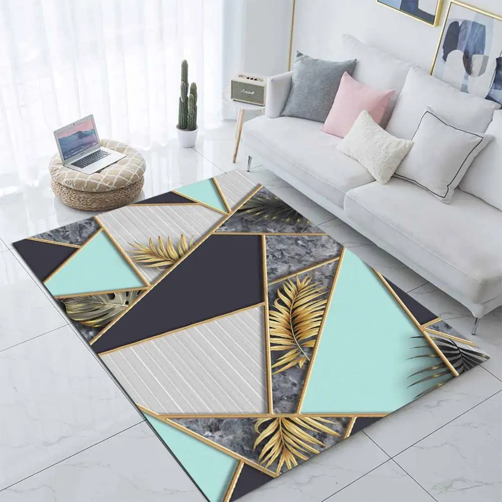 Else синий серый черный пэчворк желтые листья Nordec 3d принт Нескользящая микрофибра для гостиной современный ковер моющийся коврик