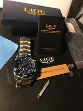 LIGE-reloj analógico de acero inoxidable para hombre, nuevo accesorio de pulsera de cuarzo resistente al agua con cronógrafo, complemento Masculino deportivo de marca de lujo con esfera luminosa