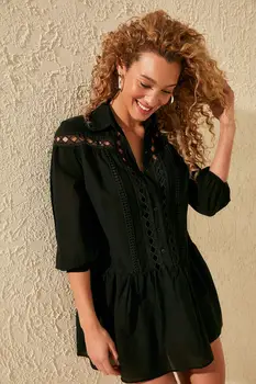

Trendyol Ribbon Accessory Detailed Voile Dress TBESS20EL0866