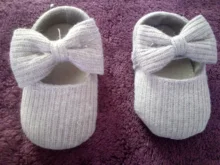Zapatos de punto con lazo para bebé, calzado de algodón para recién nacido, primeros pasos, suela suave antideslizante, para primavera y otoño