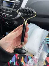 Rodillo de Jade de obsidiana, masajeador Gouache para cara, herramientas de cuidado para la piel Facial, corporal Natural, rodillos masajeadores de belleza