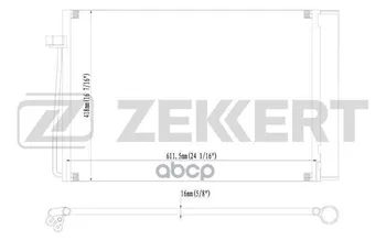 

Radiator cond. BMW 5 (E60 _ E61 _) 03- 6 (E63 _ E64 _) 04- 7 (E65 E66) 01-zekkert art. mk-3133
