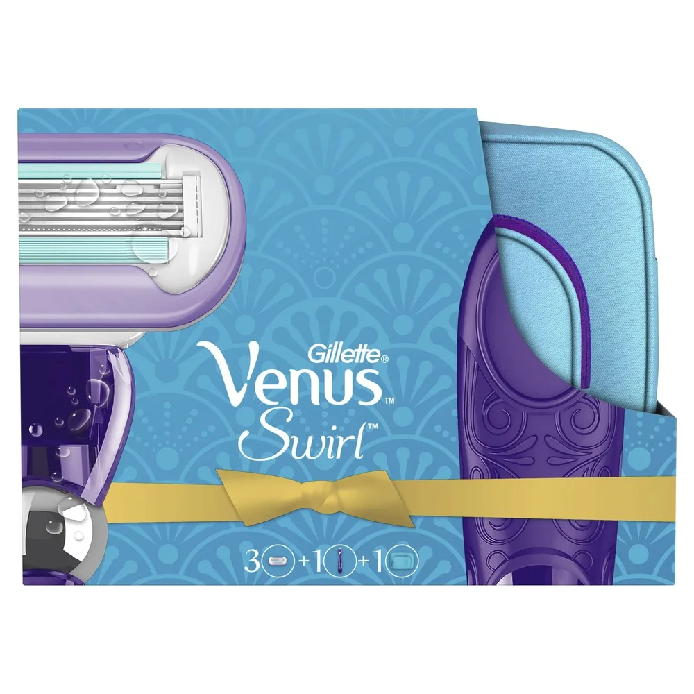 Подарочный набор Venus Swirl(Бритва+ 3 сменные кассеты+ косметичка