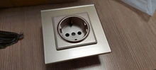 Outlet Power-Socket Tempered-Glass-Panel Coswall Children Protective-Lock Grounded 16A