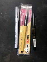 Cepillo Kuretake plumas de dibujo plumas de Color negro 6 piezas Japón Bimoji Mangaka Flexible MS-7700 Fudegokochi RB-6000AT limpio Color