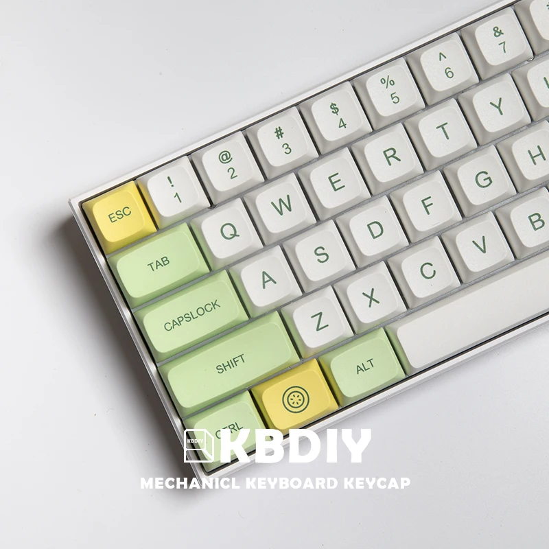 computer keypad KBDiy 124 Keys/Set XDA Profile Keycap Green Japanese DIY PBT DYE-SUB Mechanical Keyboard Keycaps for GK61 Anne Pro 2 TM680 standard computer keyboard