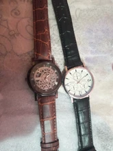 Reloj de cuarzo con seis agujas para hombre, correa de vidrio azul