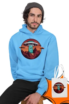 

Angemiel Wear Human Spirit Attracting Ufo Blue Men 'S Hooded Sweatshirt Bags Kombin