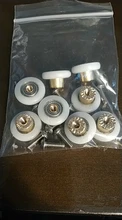 Sliding Pulley Door-Wheels Copper-Roller Glass Bathroom Hanging Round Nylon 1set/8pcs