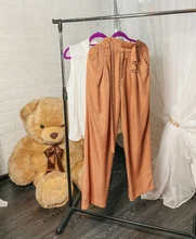 Pants Women Trousers Draped Simplee High-Waist Office Lady Street-Wear Spring Bottoms