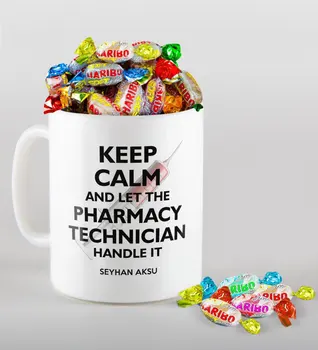 

Personalized Pharmacist Technician Mug and Haribo Candy Gift Set-4