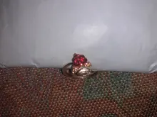 Nueva llegada rosa roja flor hojas ajustable de oro de dedo anillos de Día de San Valentín regalo de la joyería gran oferta anillos abiertos para las mujeres