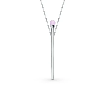 

Silver Pendant with amethyst sunlight sample 925