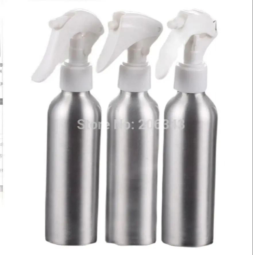 

100pcs 150ml Aluminium bottle metal bottle with white mouse shape mist sprayer pump