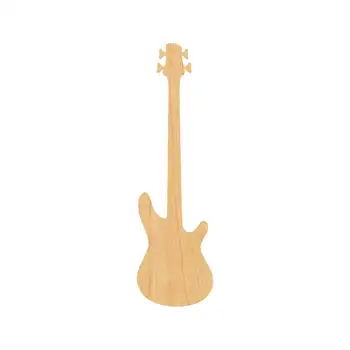

Bass Guitar Laser Cut Out Wood Shape Craft Supply - Unfinished