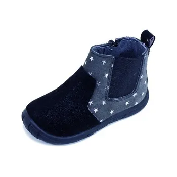 

Leather ankle boots split leather with star pattern, Dobsons.com