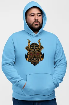 

Angemiel Wear Samurai Pig Blue Men 'S Hooded Sweatshirt