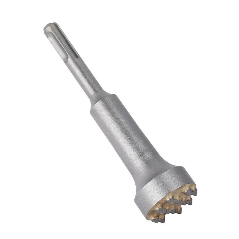 Vearter SDS Plus Shank Tungsten Carbide Tipped 16Teeth Chisel Bush Hammer Drill Bits For Cement Concrete Stone Marble Granite