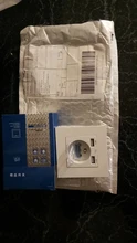 Delviz-enchufe estándar francés, CA 100-250V, Cargador USB de doble puerto para móvil, blanco con panel de interruptor, enchufe de corriente USB de pared de 16A