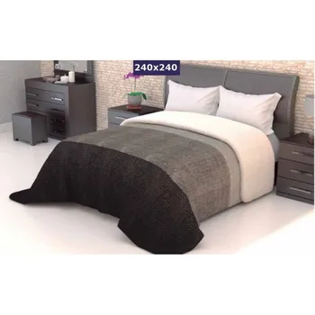 

Quilted blanket HILO-SHERPA Brown 240x240 cm