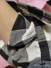 Plaid Shirt Blouses Tops Long-Sleeve Flannel Casual Cotton Women Brand-New Red Excellent-Quality