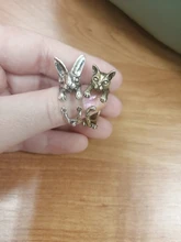 Anillos de gato Kinitial Vintage para mujer y hombre, Anillos de animales Punk, Anillos de gato, bisutería, 1 ud.