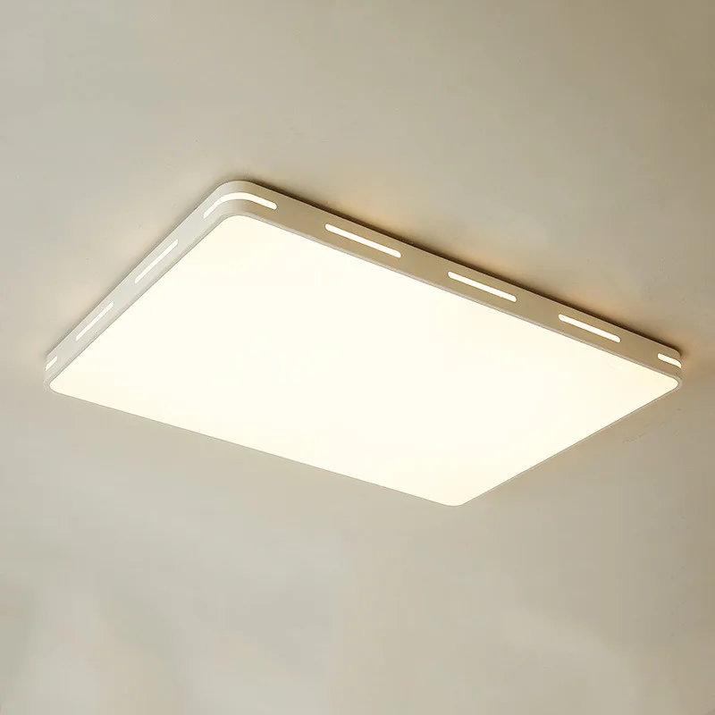Современный минималистичный светодиодный потолочный светильник простая поверхность Встроенный пульт дистанционного управления мерцающий потолочный светильник кухня гостиная спальня шпилька - Цвет корпуса: Белый