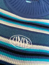 Harajuku-Jersey de algodón con rayas para mujer, Jersey largo y bonito de calle, 2018