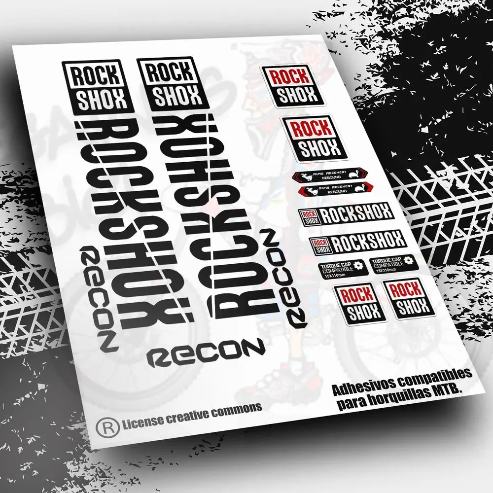 Adesivi Compatibili Forcina Rockshox Recon Pb25 Rock Shox Adesivi Per Mountain Bike Adesivi Per Ciclismo Accessori Per Bici Adesivi Forcina