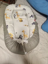 Cama nido para bebé de 85x50cm con almohada, cuna portátil de viaje, cuna de algodón para bebé recién nacido, cuna parachoques