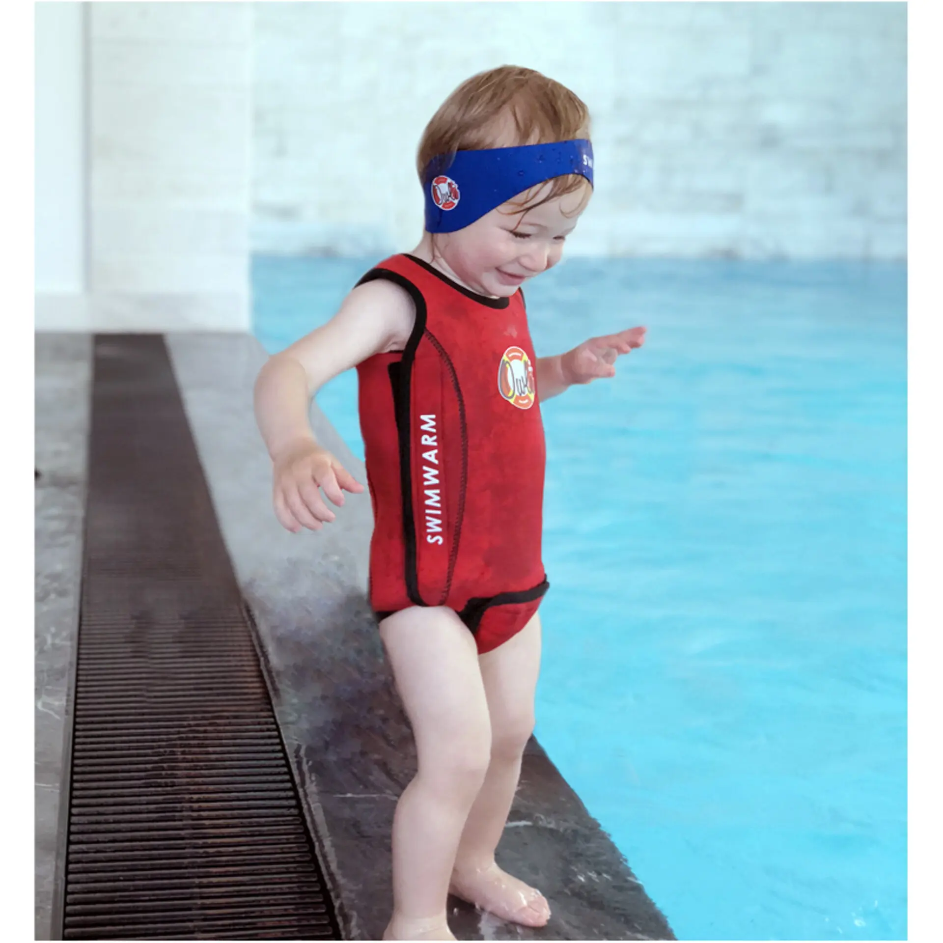 Owli Swimwarm Детский Гидрокостюм красный неопреновый купальник 12-24 м