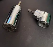 BINOAX-Adaptador de taladro eléctrico Universal, llave de trinquete con agarre de enchufe de 7mm-19mm y controlador de 105 grados de ángulo recto, extensión de taladro eléctrico B