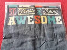 Camisetas de 50 años de ser impresionante para mujeres y hombres, regalos de 50 cumpleaños, divertido regalo Unisex, Camiseta de algodón, XS-3XL, 1971