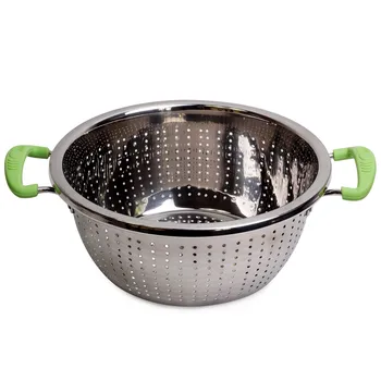 

Colander Ø 22 cm with two Kamille stainless steel silicone handles,