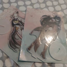 Genshin-figura de Anime de impacto Diluc Venti Klee Keqing Qiqi, soporte acrílico, modelo de placa, decoración de escritorio, señal de pie, llavero de ventilador, regalos