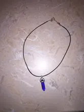 Colgante de cristal Natural con forma de columna Hexagonal para mujer, colgante de piedras, cadena de cuero, joyería