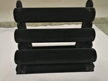 Soporte de exhibición de cuero de PU Vintage de alta calidad, pulsera de terciopelo, para reloj estante de barra en T, organizador de joyas, soporte de pie duro