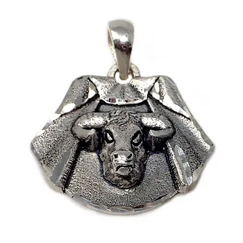 

Pendant 925 Sterling silver m bullfighter cloak Bull Head [AB4906]