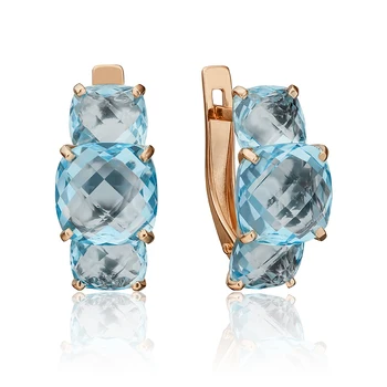 

585 sterling gold earrings, platinum brand, art. 02-4556-201-1110-46