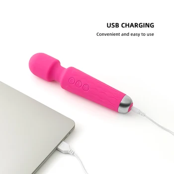 Wireless Dildos AV Vibrators Female Magic Wand Clitoris Stimulator USB Rechargeable Massager Goods Sexy Toys for Adults 18 5