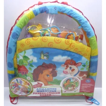 

Children's developing mat "pets" with soft toys on the suspension Umka