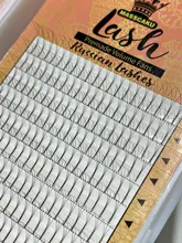 MASSCAKU-extensiones de pestañas prefabricadas, 16 líneas, volumen ruso, 2d/3d/4d/5d/6d, Tallo largo